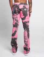Light blue AJ04L Color Dye Loose Jeans by Armor Jeans, relaxed fit pants with a casual, trendy style.