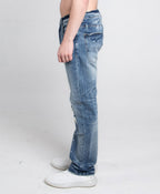 Armor Jeans AJ05C casual skinny distressed jeans, showing fit and distressed details on rugged denim pants.