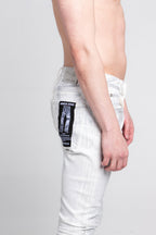 Stacked jeans pants from Armor Jeans, ASJ691 Silhouettes style, featuring a modern, layered denim design with a tapered fit.