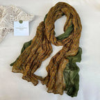 Women's vintage floral cotton linen scarf with retro print, soft breathable fabric, stylish wrap for fashionable women.