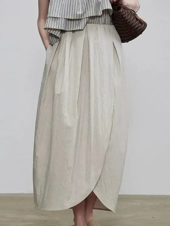 Asymmetric Slit Skirt - Plush Fashion Hub