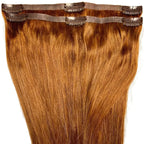 Auburn Seamless Clip-In 100% Human Hair Extensions - Plush Fashion Hub