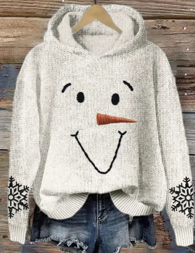 Autumn And Winter Ladies Funny Print Christmas Holiday Casual Sweatshirt - Plush Fashion Hub
