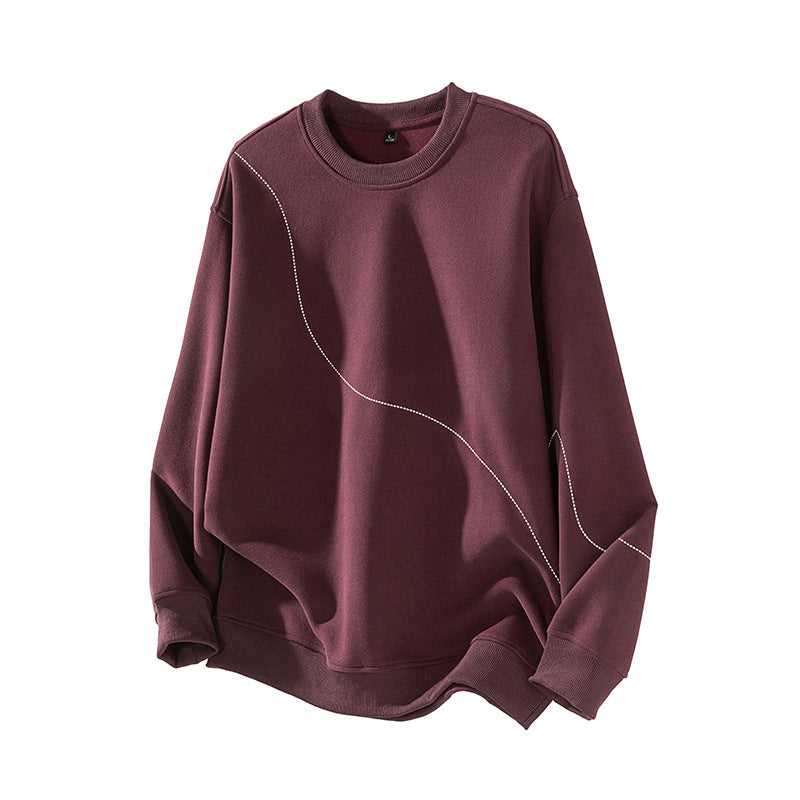 Men's black hoodie with stylish stitching and embroidery, featuring a comfortable fit and casual design from eprolo.