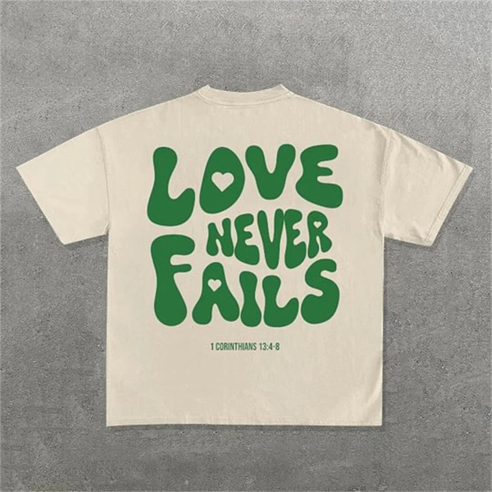 Oversized eprolo Fashion Letter Pattern T-Shirt with bold letter designs, relaxed fit, and soft fabric for casual wear.