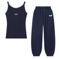 Floral Ribbed Tee and Jogger Loungewear Set
