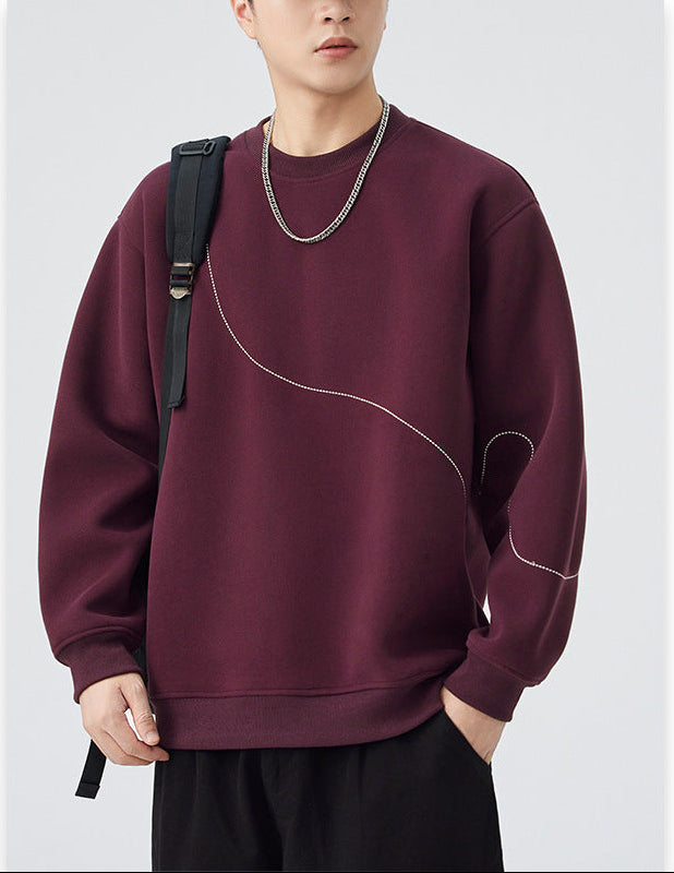 Men's eprolo hoodie featuring stylish stitching and embroidery, casual fit with a comfortable fabric for everyday wear.