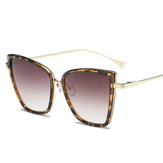 Black mirror cat eye sunglasses for women by Plush Fashion Hub, stylish eye wear with bold, fashionable design.