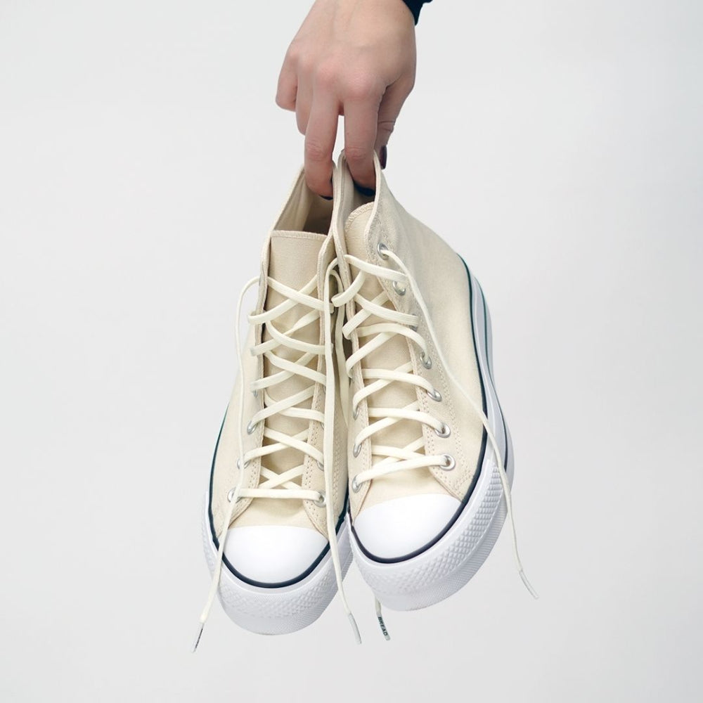 Elastic shoelaces from Plush Fashion Hub Luxe Creme collection, featuring stylish and durable design for comfortable fit.