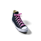 Pink elastic shoelace from Plush Fashion Hub, showing close-up of the soft, stretchy cord suitable for casual shoes.