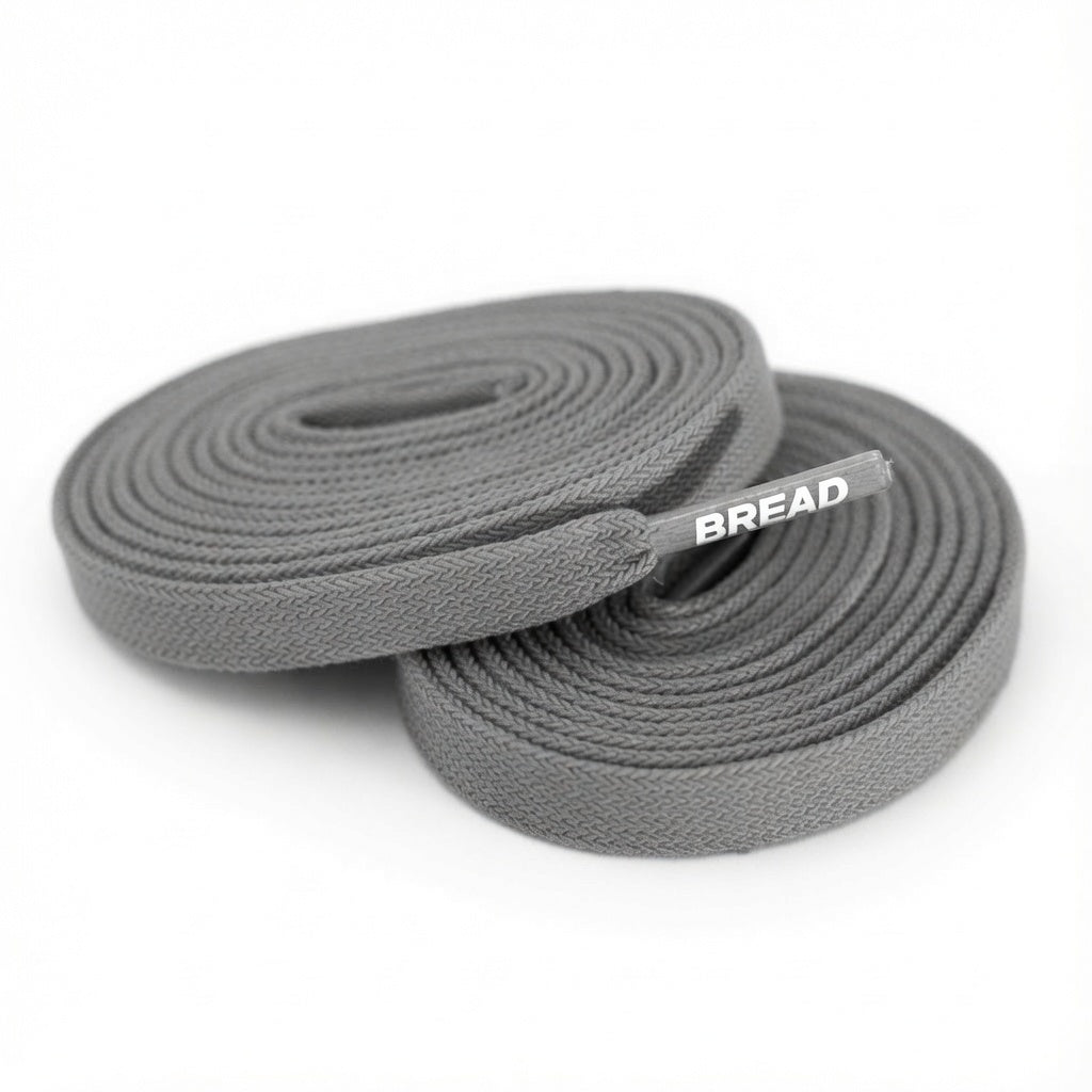 Gray elastic shoelace from Plush Fashion Hub, designed for easy slip-on shoes and secure fit, with a flexible, stretchable design.