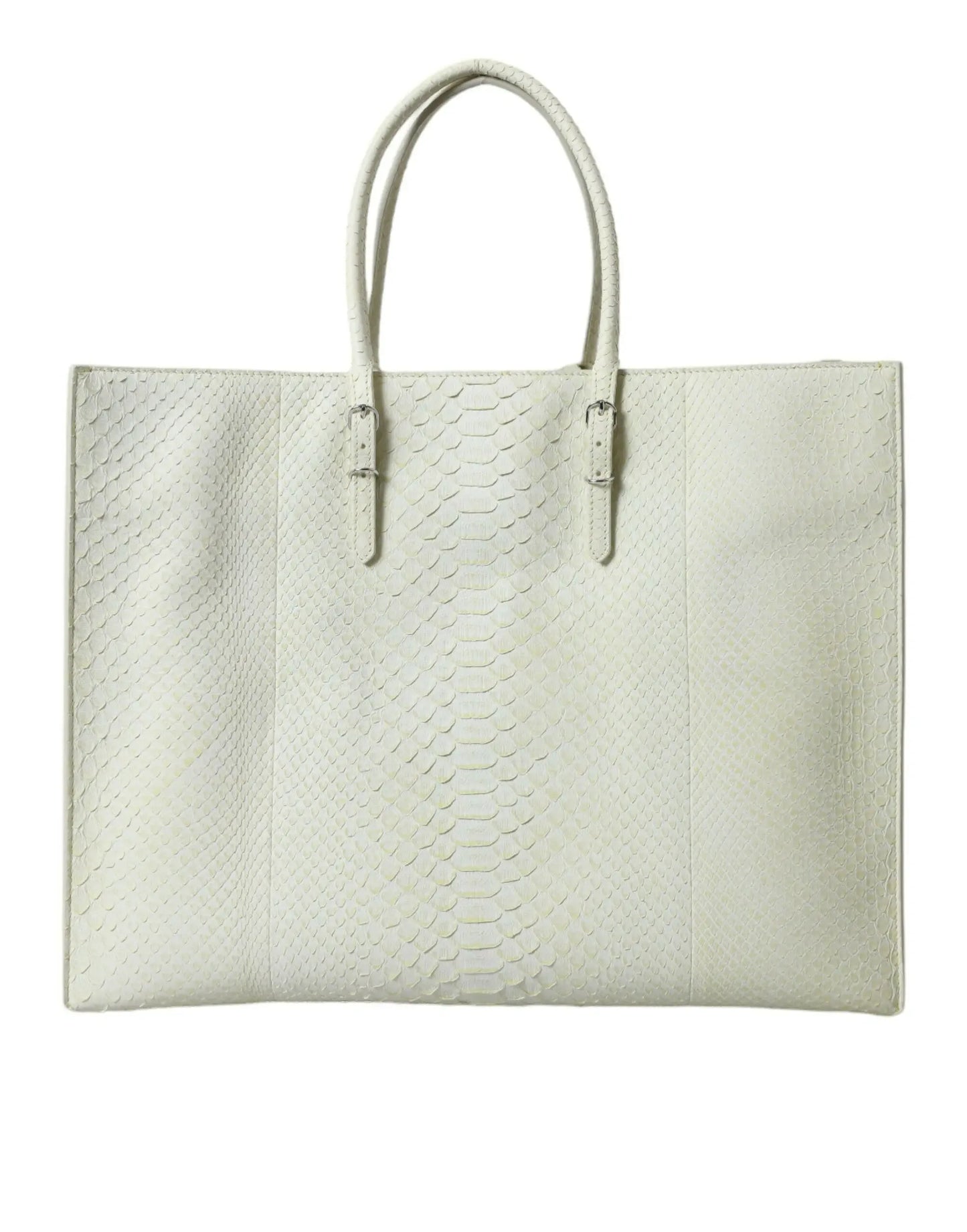 Balenciaga White Yellow Exotic Skin Leather Shopping Tote PAPIER Bag - Plush Fashion Hub