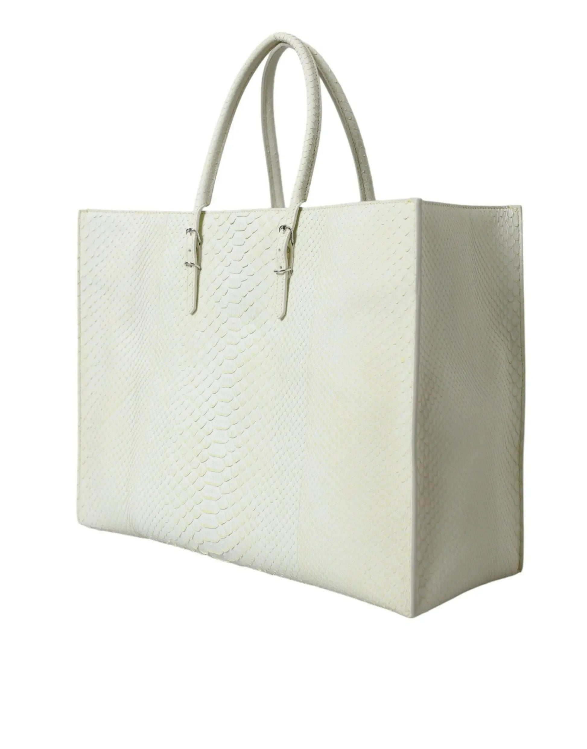 Balenciaga White Yellow Exotic Skin Leather Shopping Tote PAPIER Bag - Plush Fashion Hub