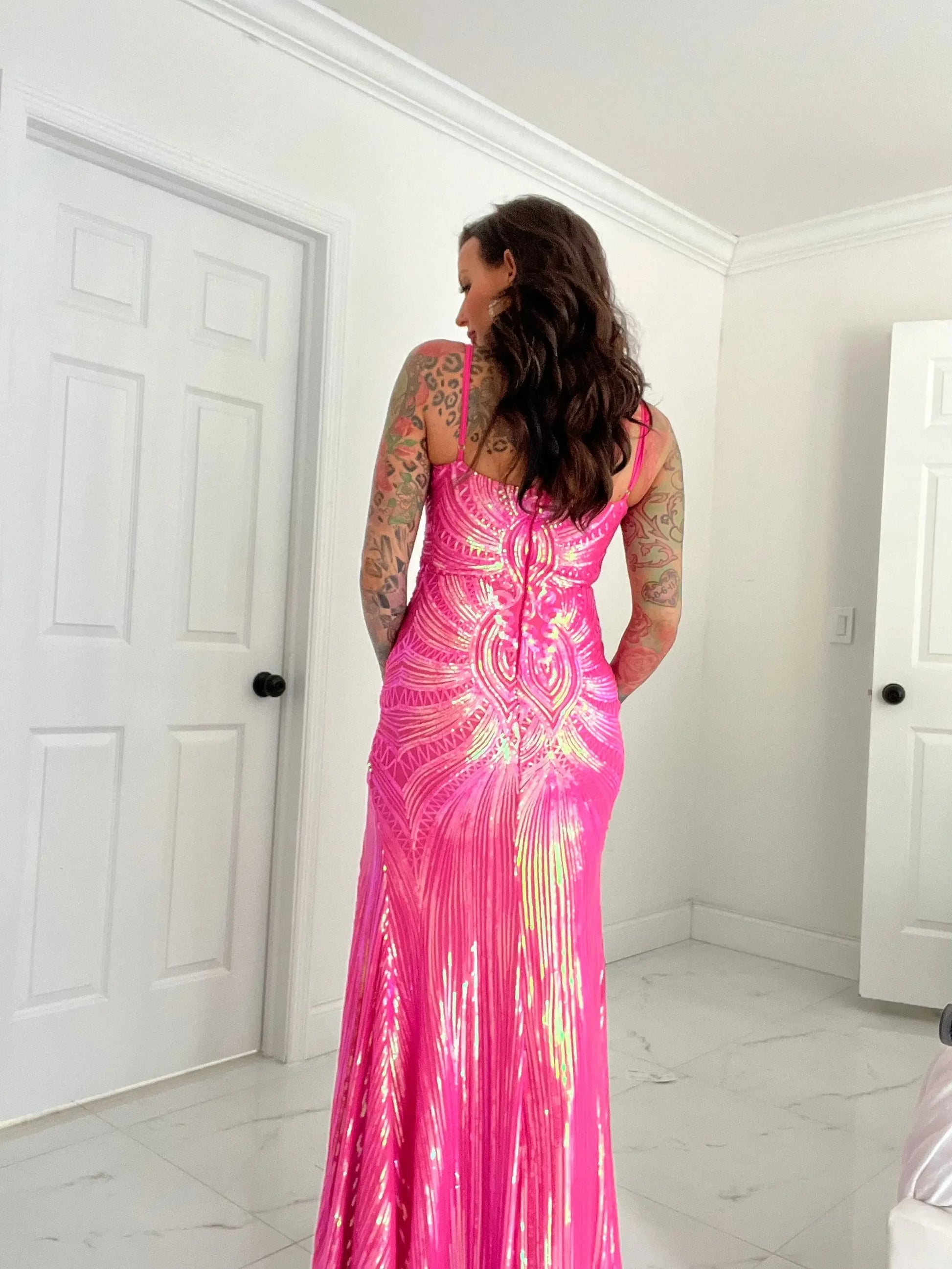 Barbie hot pink gala gown - Plush Fashion Hub