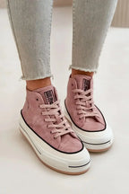 Women's premium suede sneakers by Plush Fashion Hub, stylish casual walking shoes with a comfortable fit and trendy design.