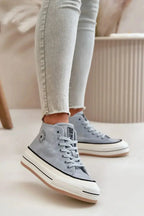 Women's premium suede sneakers by Plush Fashion Hub featuring stylish, comfortable casual walking shoes with a sleek design.