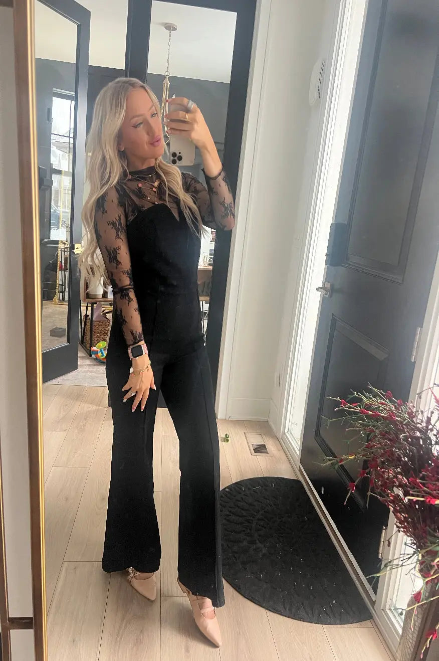 Black Denim Glam Jumpsuit Pretty Little Patriot