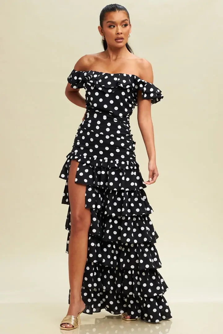 Black Pretty Woman Polka Dot Dress Pretty Little Patriot