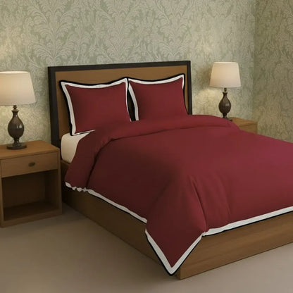 Black & White Border Frame Duvet Cover Set - Plush Fashion Hub