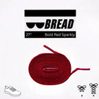 Bright red elastic shoelaces from Plush Fashion Hub, showing a close-up of the stretchy, colorful laces against a neutral background.