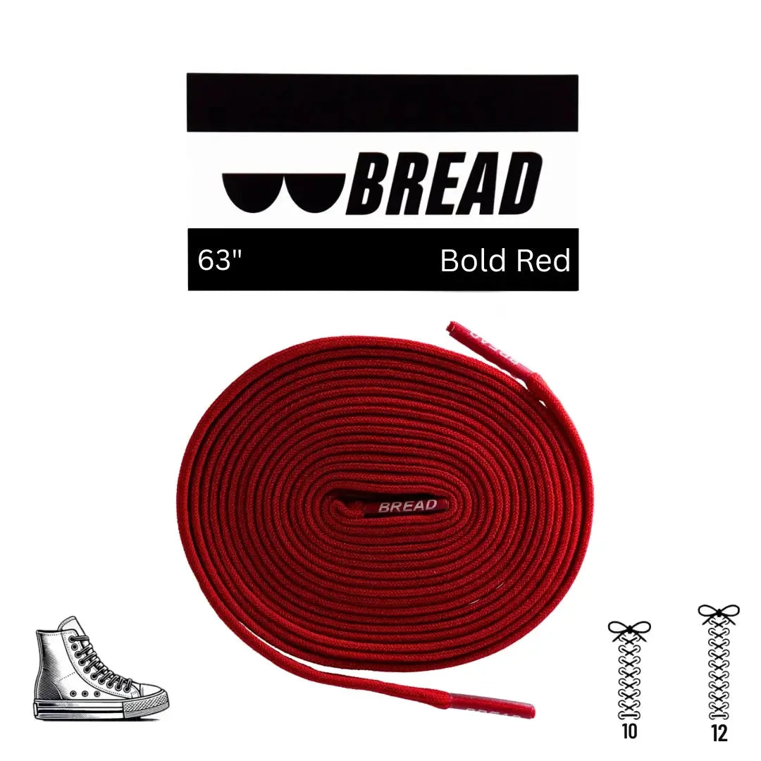 Bright red elastic shoelace from Plush Fashion Hub, showing its flexible, stretchy material ideal for easy shoe fitting.