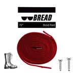 Red elastic shoelace by Plush Fashion Hub, showing the flexible, durable design suitable for athletic or casual shoes.