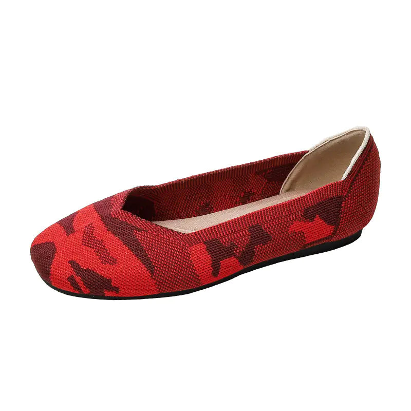 Beijing style woven flat shoes for women with intricate woven design, comfortable slip-on footwear by Trendy Attic Store01