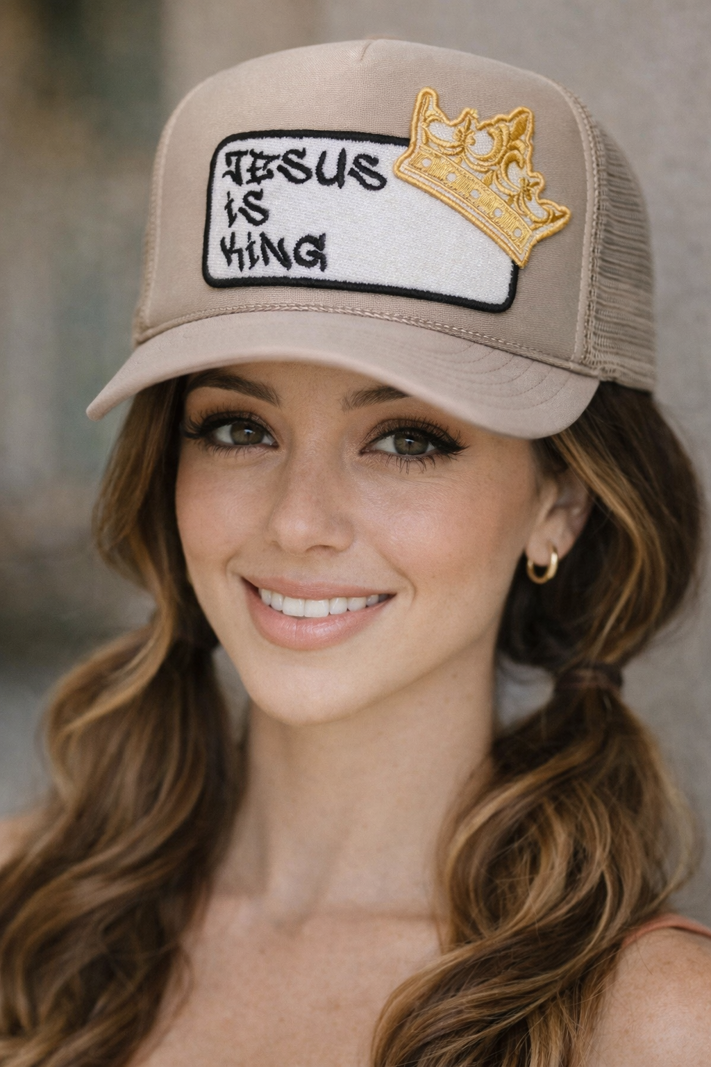 Jesus is King patch trucker hat -clearance Pretty Little Patriot