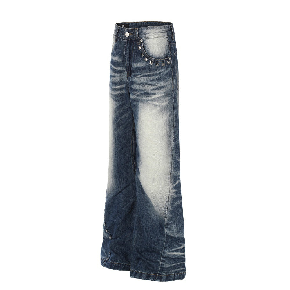 White washed denim colorblock pull-on micro jeans by Plush Fashion Hub, showing front view with high-rise fit and contrasting color panels.