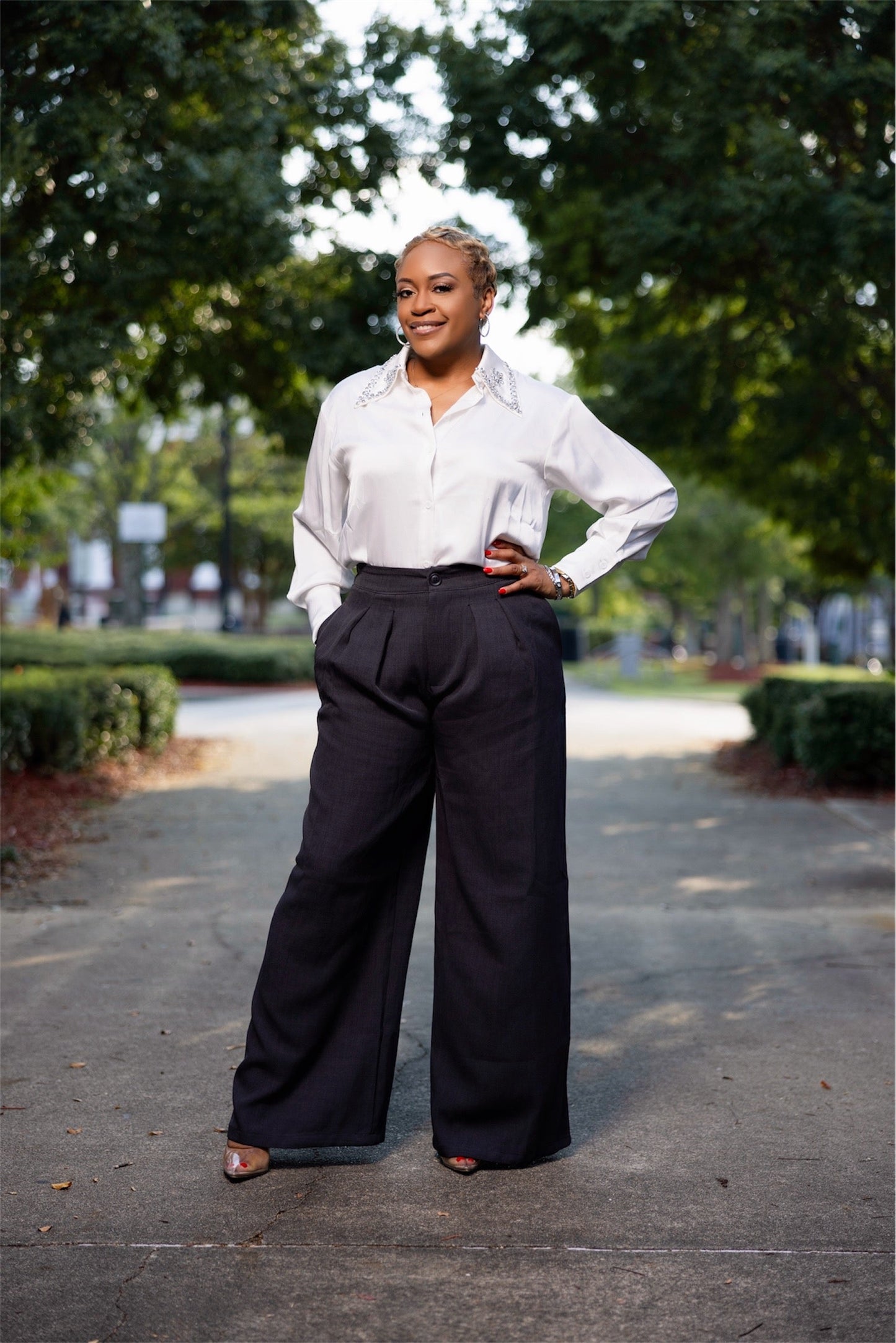 Wide Leg Werk Pants The Bella Noire Store