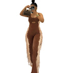Tassel sleeveless jumpsuit