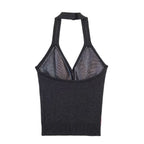 Style Diamond Pattern V-neck Women's Top