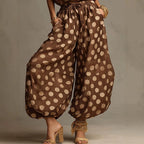 Women's Polka Dot Halter Neck Wide-Leg Jumpsuit | Boho Beach Vacation Jumpsuit