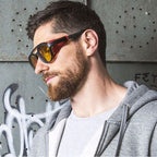 Round steampunk sunglasses from FitiqueFit with vintage-inspired design and metal frame, showcasing unique eyewear style.