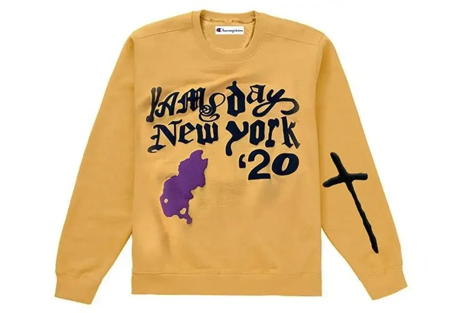 Cactus Plant Flea Market Yams Day In Loving Memory L/S Tee Yellow - Plush Fashion Hub