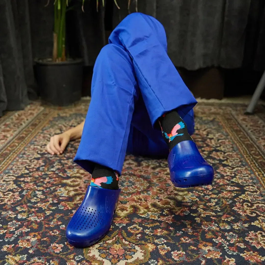 Calzuro Classic With Holes Metallic Blue - Plush Fashion Hub