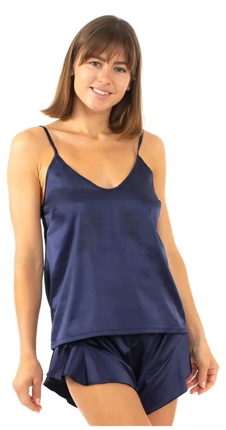 Cami satin pajama set - Plush Fashion Hub