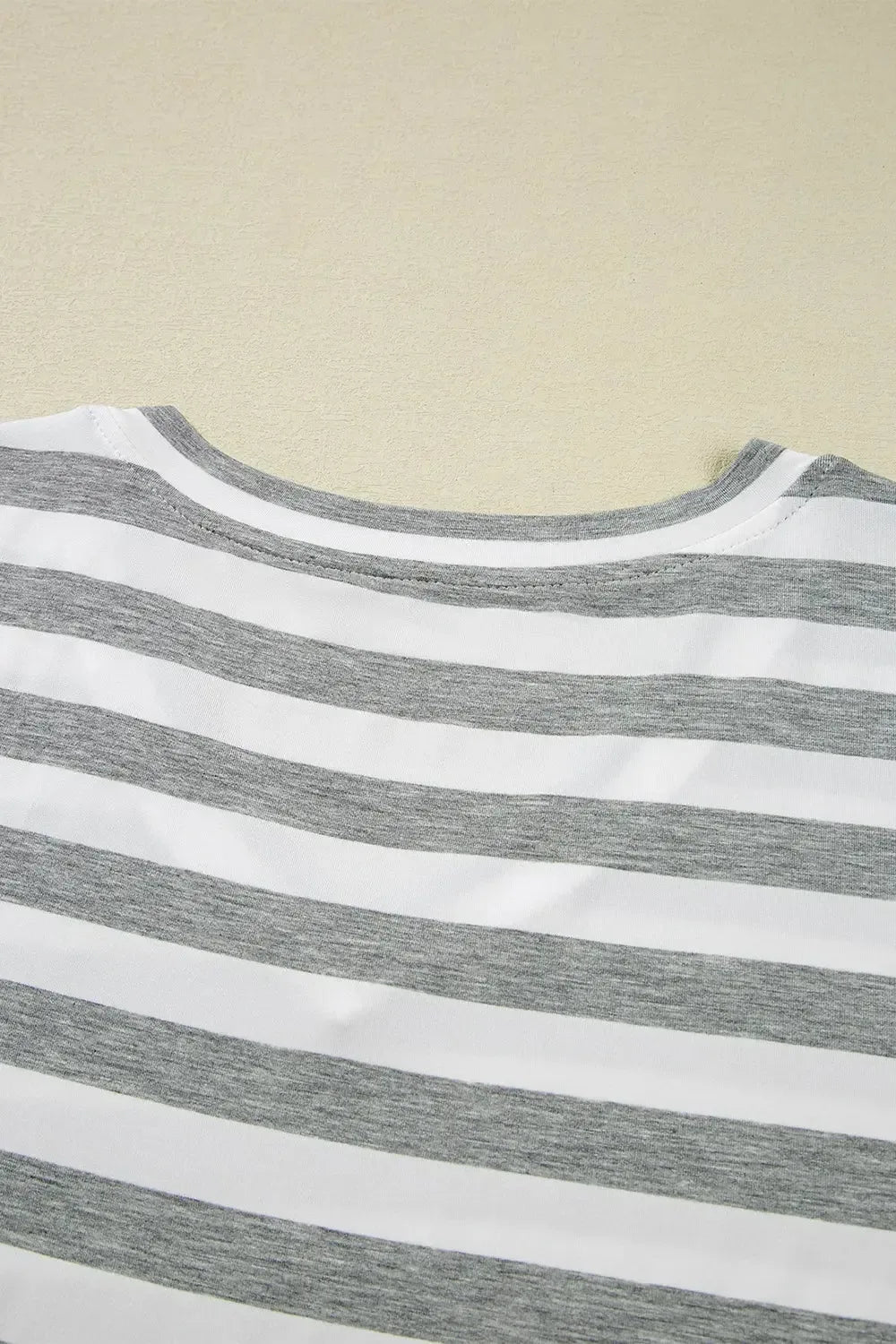 Casual Striped V-Neck Midi T-Shirt Dress - Plush Fashion Hub