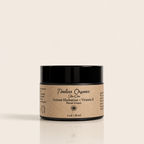 Timeless Organics Skin Care Intense Hydration Vitamin E Facial Cream in a jar, showing creamy moisturizer with fresh ingredients