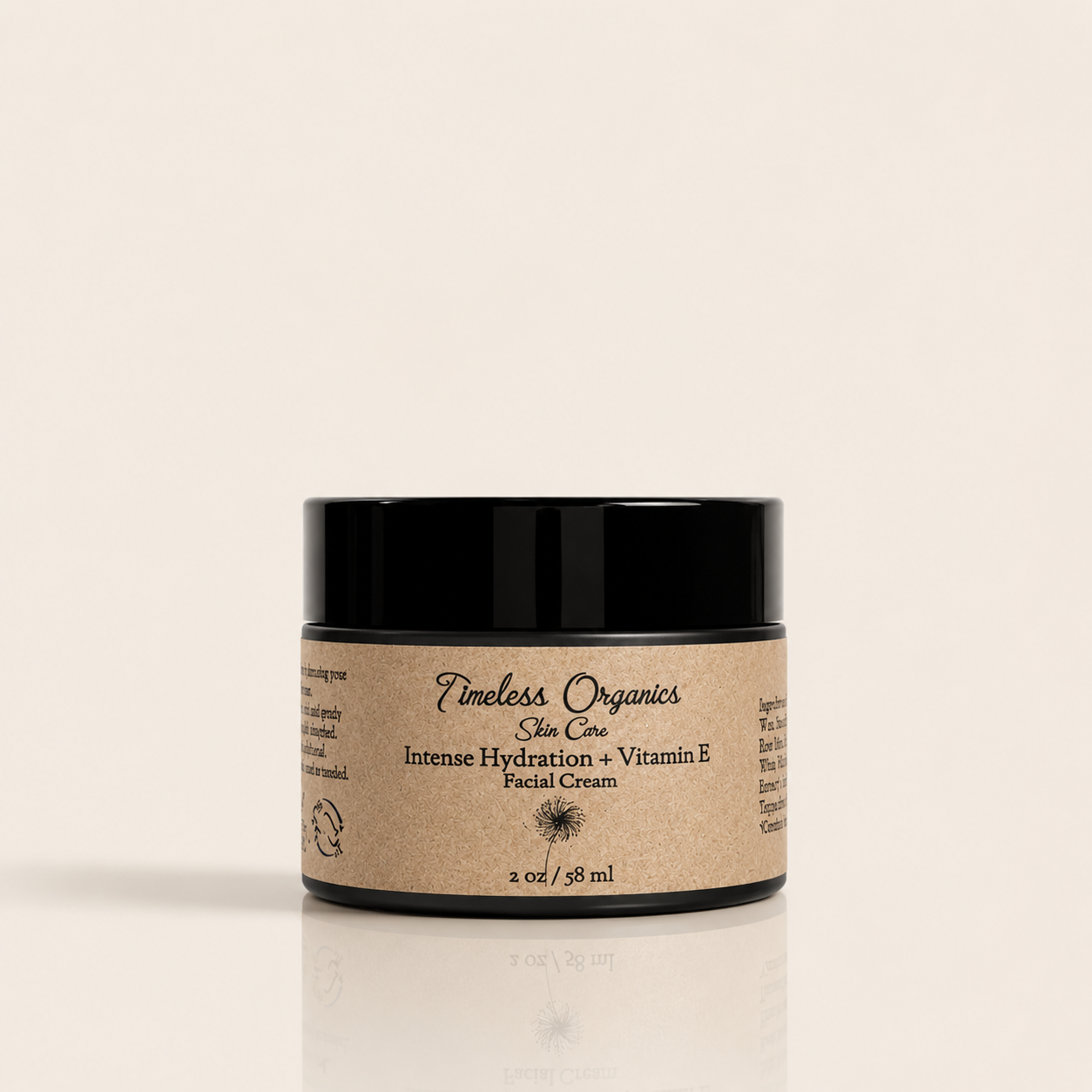 Plush Fashion Hub intense hydration and vitamin E facial cream jar with creamy texture and fresh design.