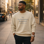 Christian crewneck sweatshirt by Wear Your Worship featuring 2 Corinthians 12:9 quote on a comfortable sweatshirt.