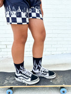 Checker Flame - Plush Fashion Hub