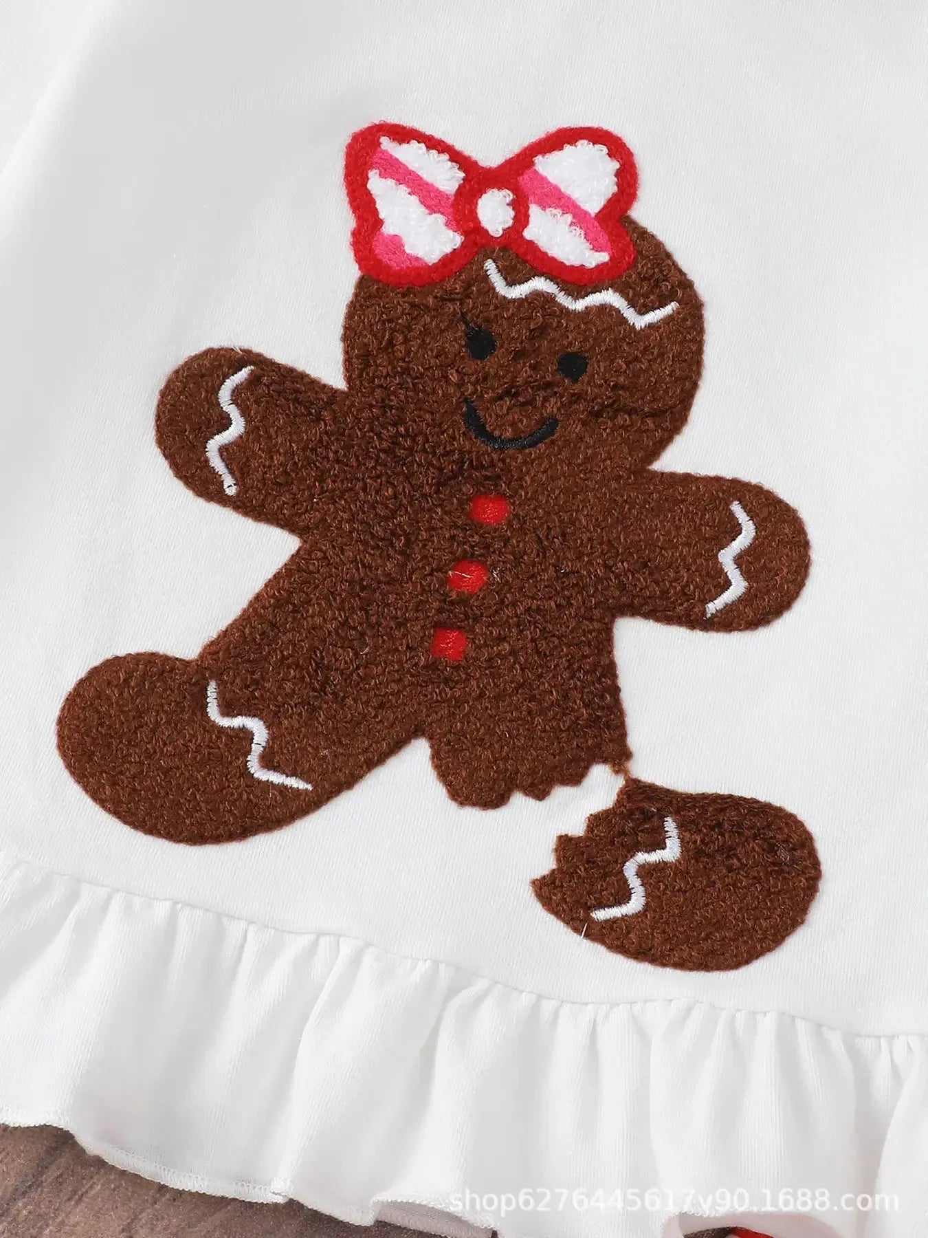 Children's Christmas Ruffle Trim Top and Pants Set - Plush Fashion Hub