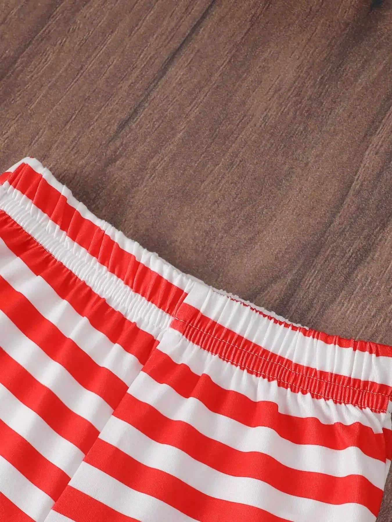 Children's Christmas Ruffle Trim Top and Pants Set - Plush Fashion Hub