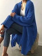 Chunky Knit Open Front Cardigan - Plush Fashion Hub