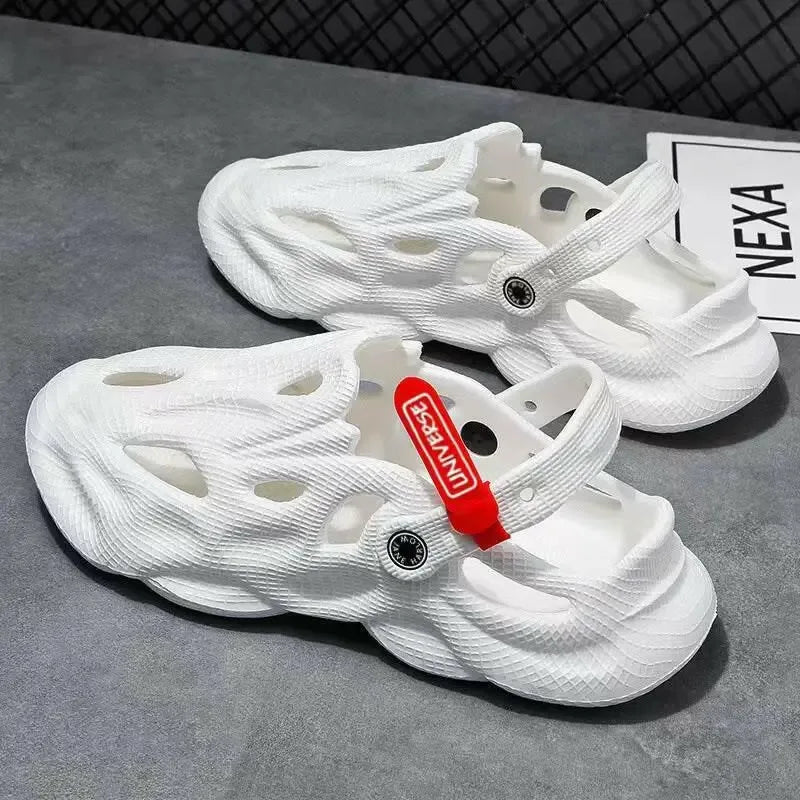 Coconut Slippers Couple Summer Dual-use Closed Toe Beach Shoes - Plush Fashion Hub