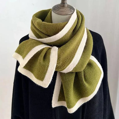 Contrast Trim Winter Scarf - Modern Edge Accessory - Plush Fashion Hub