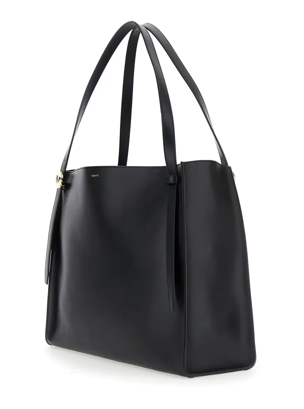 Coperni Women Black Shoulder Bag With Logo Detail And Logo Lettering On The Front In Leather Woman - Plush Fashion Hub