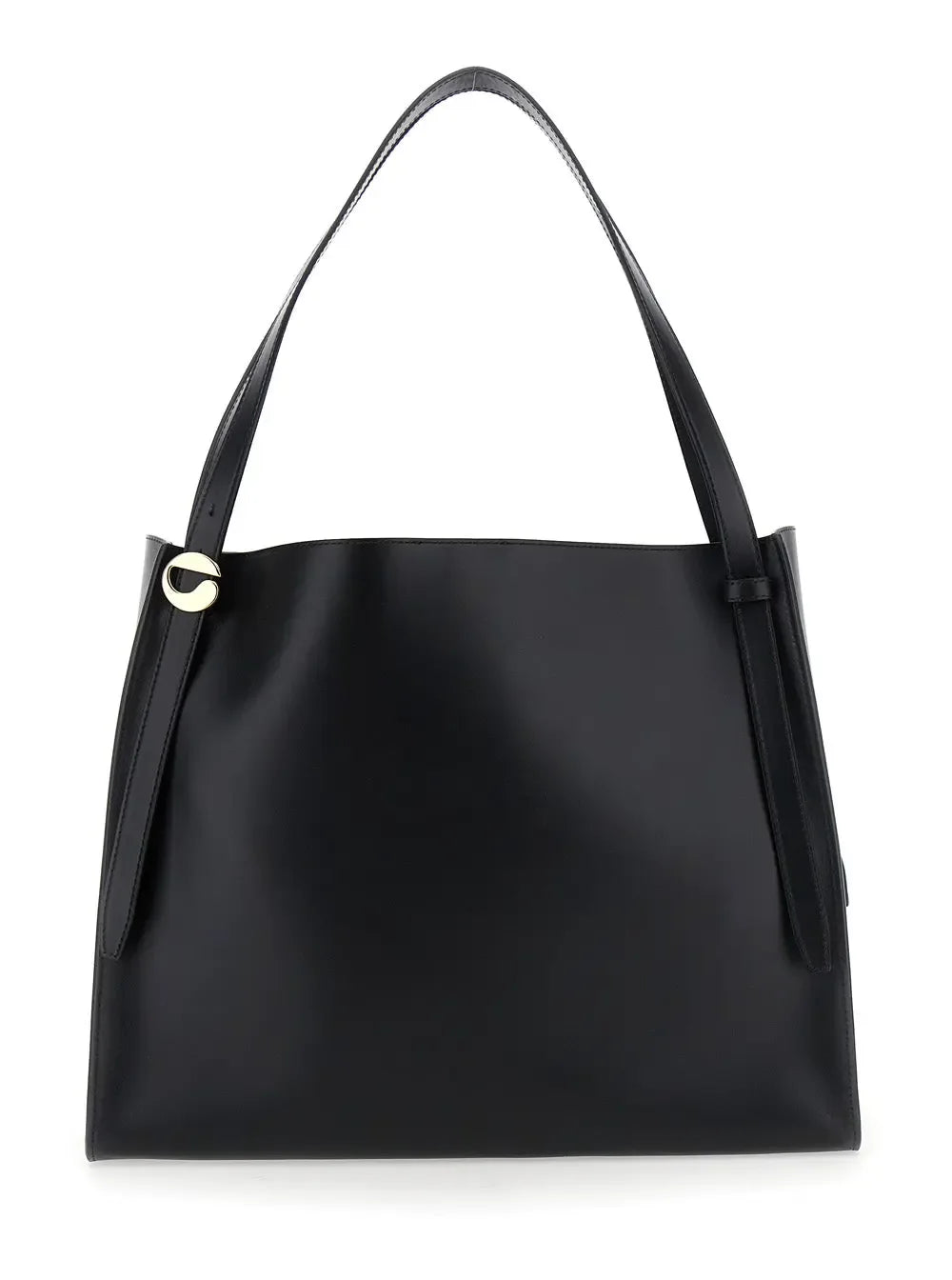 Coperni Women Black Shoulder Bag With Logo Detail And Logo Lettering On The Front In Leather Woman - Plush Fashion Hub
