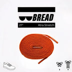 Coral orange elastic shoelace from Plush Fashion Hub, showing close-up of flexible, vibrant laces for sneakers or casual shoes.